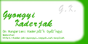 gyongyi kaderjak business card